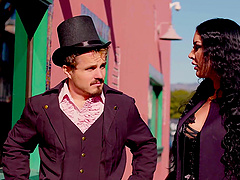 Skinny asian teen Mina Luxx rides cock of Seth Gamble