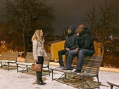 Alice Hatter gets her asshole gapped by two black cocks in a wild dp session