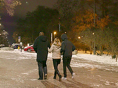 Alice Hatter gets her asshole gapped by two black cocks in a wild dp session