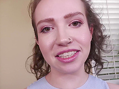 Hazel Paige, the naughty submissive, gets her brains fucked out by a huge dick