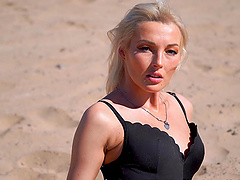 Lovita Fate enjoys outdoor sex with her bald pussy