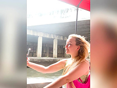 Lovita Fate, sexy angel in bikini by the pool