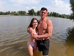 Porno Dan and Serina Gomez enjoy passionate outdoor sex