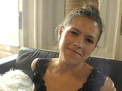 Brunette babe Serina Gomez rides cock with intense pleasure