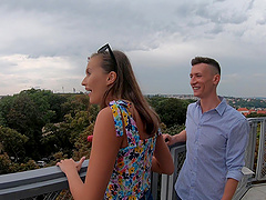 A couple enjoys passionate sex with a guy who has a huge dick