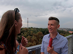 A couple enjoys passionate sex with a guy who has a huge dick