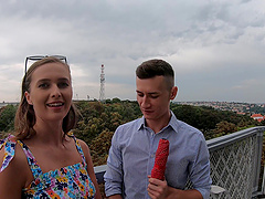 A couple enjoys passionate sex with a guy who has a huge dick