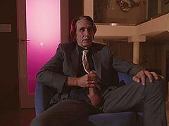 Skinny bitch Nella Jones rides a big cock of lucky Steve Holmes