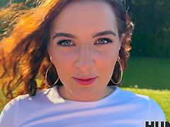 Suzie Sparklez cheats on her husband with her lover outdoors in a steamy scene.