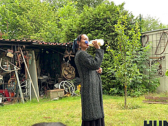 Brunette girl Lola Danger fucks with her boyfriend outdoors