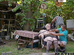 Diana and Neeo enjoy outdoor fun with Jacob Stone while showing off big natural tits.