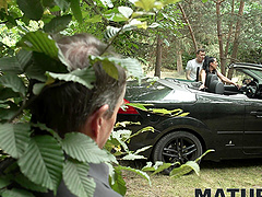 Charlie Dean and Texas Patti enjoy sex in the forest, huge boobs!