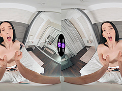 The guy fucks long-haired brunette Jasmine Jayne in various poses.