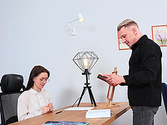 Rihanna Black, with long hair, has sex with her boyfriend.