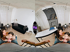 Hot ffm threesome action with amazing blowjob