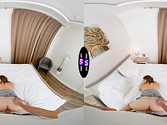 A couple has a late night sex session in reverse cowgirl