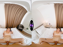 A couple has a late night sex session in reverse cowgirl