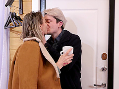 Anika Now gets her bald pussy pounded by horny guy