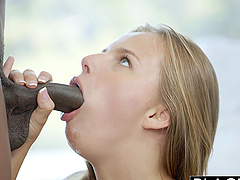Cute girl Jillian Janson fucks with a big black cock passionately