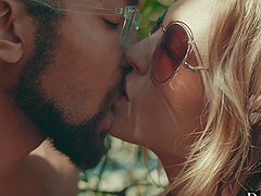 The couple has a great sex while Mickey Mod is wearing glasses.