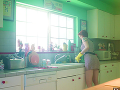 The couple fucked in the kitchen, with Jessy Jones and Bree Daniels.