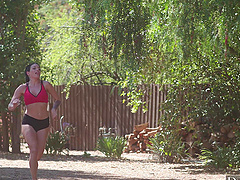 Manuel Ferrara and Kissa Sins enjoy passionate outdoor sex