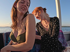 Two teens in a steamy yacht encounter with no clothes