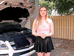 Blonde Harlow West gets her big natural tits handed.