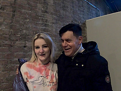 Eliza Eves gets her pussy filled with sticky sperm in pov