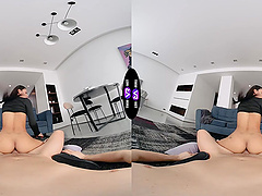 Brunette Breiny Zoe rides cock in reverse cowgirl and other positions