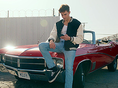 Hot reality with big tits milf and a huge cock in the car