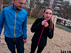 Pavlos and Sakura Hell fucked in the car, a true reality cuckold scene