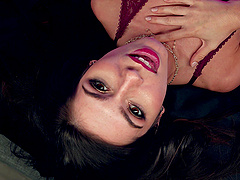 The guy fucks his girlfriend in sexy lingerie and balls licks