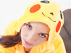 Brunette teen Kristy Black gets her bald pussy railed