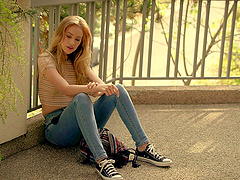 Blonde teen Lyra Law gets her asshole railed by Mick Blue