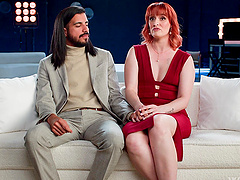 Sheem and Queen Mirage fuck her bald pussy in a hardcore interracial scene