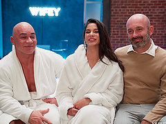 Christian Clay makes his wife eat her pussy with big tits