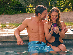 Jean Val Jean and Quinn Wilde enjoy passionate poolside action.