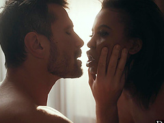 Manuel Ferrara makes love with stunning ebony babe Demi Sutra