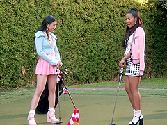 Appetizing asian girl in sexy socks has a nice ass and long hair.