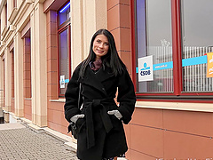 Nicole Black gets her long black hair pulled during passionate sex