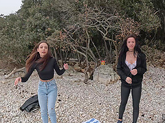 Beach sex with Gabriella Lati and dora