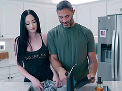 Violet Voss rides her husband’s friend Damon Dice in a steamy scene.