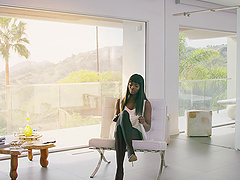 Ebony babe ana gets her asshole gapped by french stud