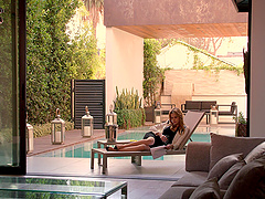 Dean Van Damme and Meggan Mallone in passionate nylon sex