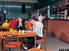 Alexander Tda and Charlotte Grey in a wild cuckold toilet session