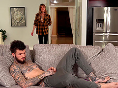 Petite trans girl Ria Bentley gets pounded hard by Hatler Gurius