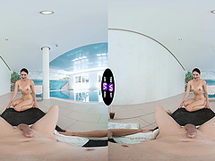 A long-haired beauty, Vixi Rafi, has passionate sex with her guy in a steamy scene.