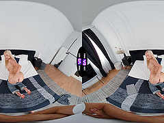 A fat man fucked his shaved bitch Jessie Ames with big natural tits