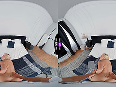 A fat man fucked his shaved bitch Jessie Ames with big natural tits